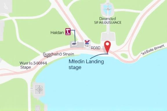 Karte mit dem Standort der Hauptanlegestelle in Hallstatt.